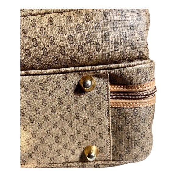 Gucci Authentic Vintage XL Micro GG Web Monogram Canvas Travel Bag w/ COA - Picture 13 of 14